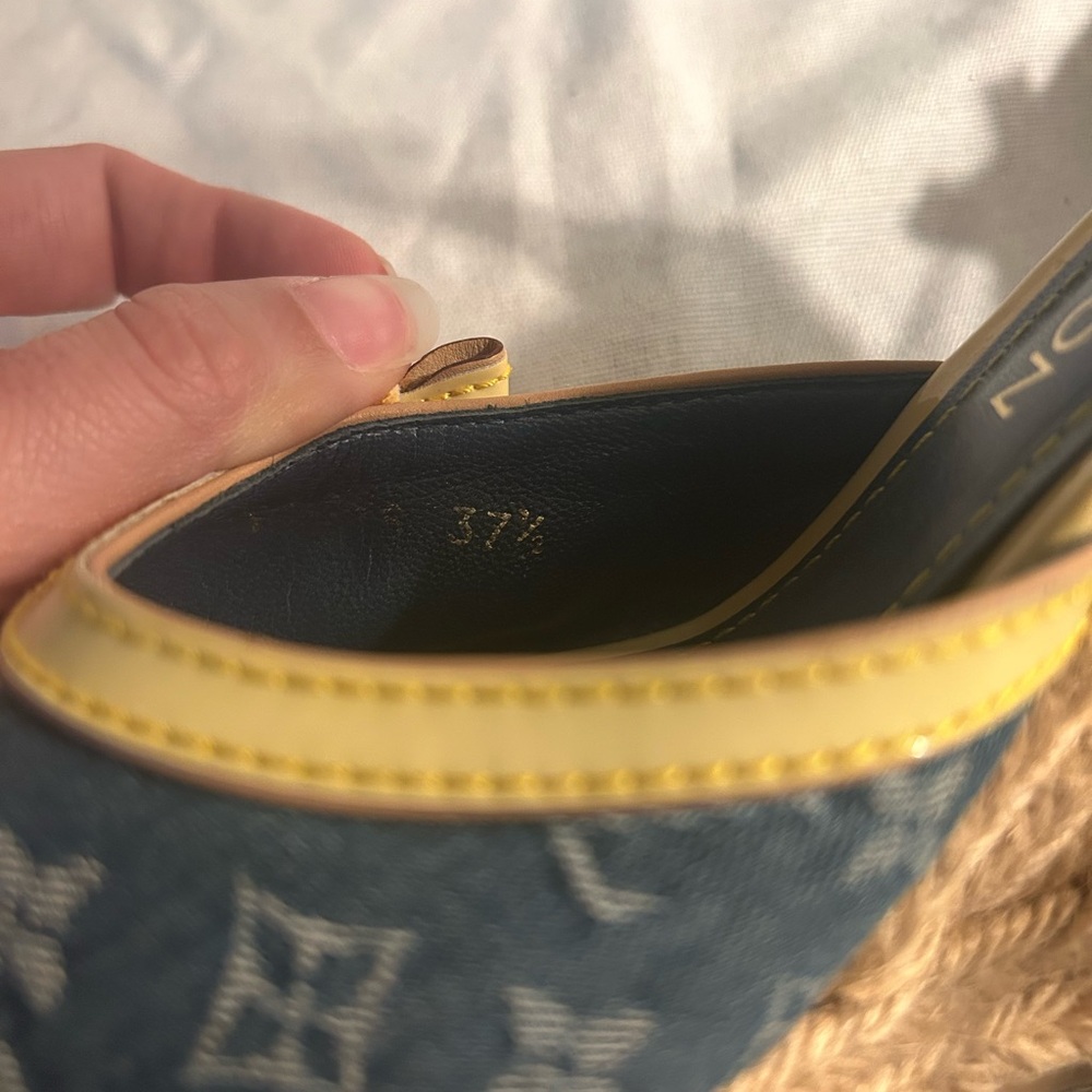 Louis Vuitton Monogram Denim Bow Espadrille Wedges - Picture 7 of 11